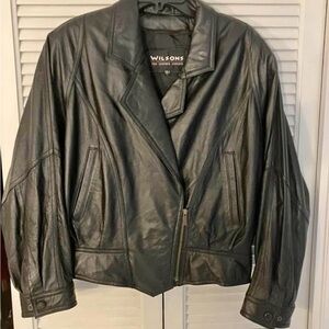 Wilsons Leather Black Moto-Style Leather Jacket